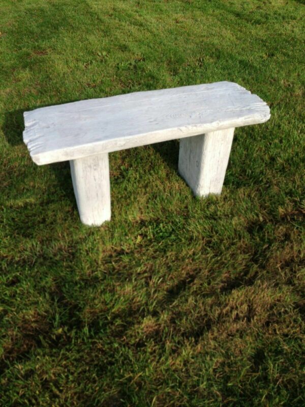 Beton Gartenbank mit Holzoptik, 103 cm lang 6