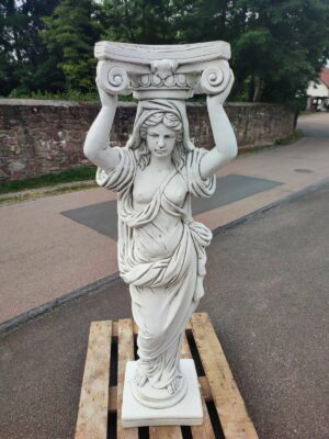 Beton Statuette Karyatide, Frauenstatue, 155 cm hoch