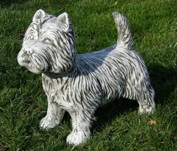 Hunde Figur für den Garten aus Beton, Terrier, 40 cm hoch 2