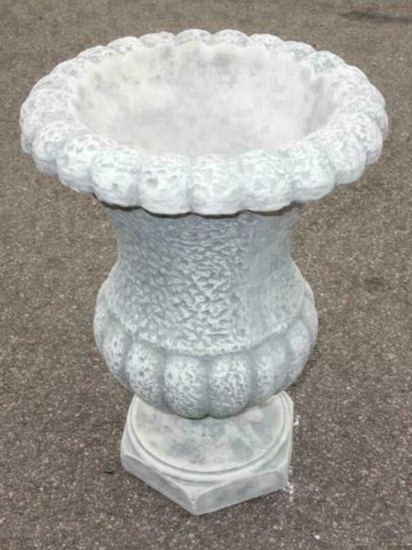 Steinvase aus Beton im römischen Stil für den Garten, H: 55 cm 3