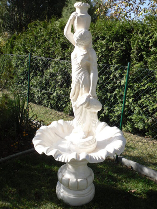 Grosser Gartenspringbrunnen mit Statue Maia, 195 cm hoch