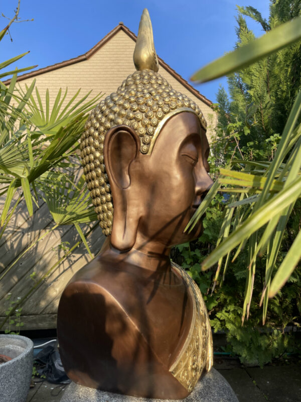 XXL Buddhafigur Büste, 117 cm hoch als Gartendeko 3