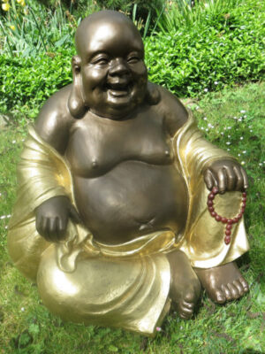 Glücksbuddha mit Glückskette, 60 cm hoch