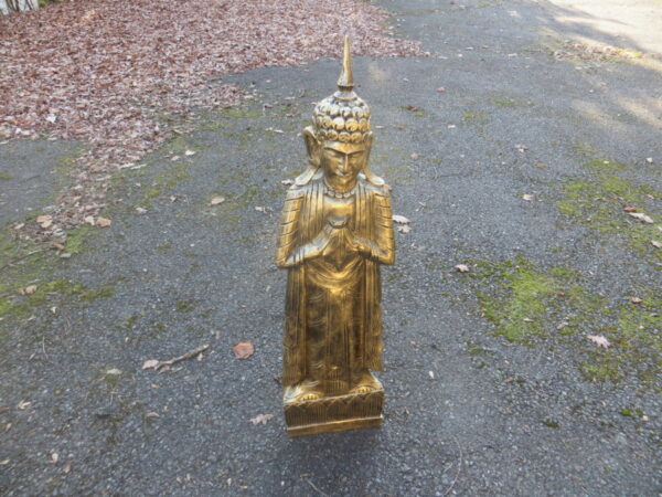 Grosse Buddhafigur Tempelwächter, golden, 112 cm hoch 2