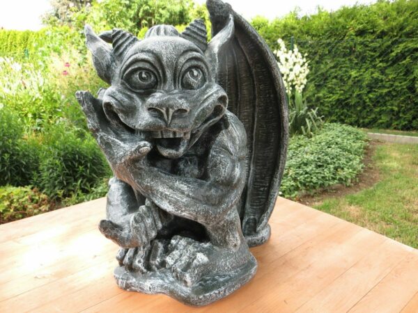 Gartenfigur Gargoyle, hockend, 33 cm hoch 3