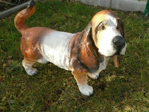 Basset Dekohund für den Garten, 65 cm lang 2