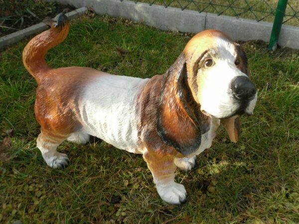 Basset Dekohund für den Garten, 65 cm lang 4