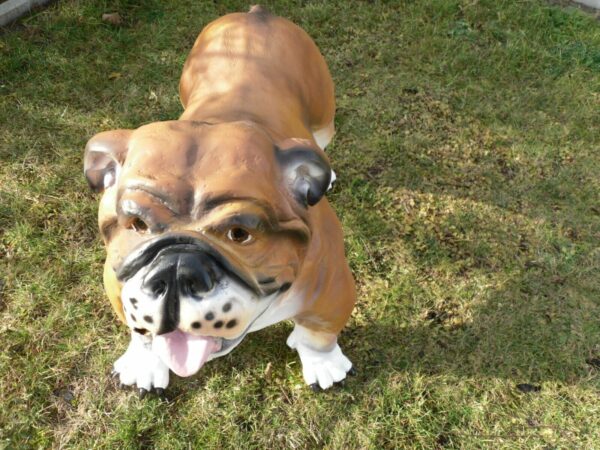 Englische Bulldogge Dekofigur für den Garten, 90 cm lang 4