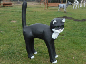 Riesige Katzenfigur für Gartendeko, 105 cm hoch