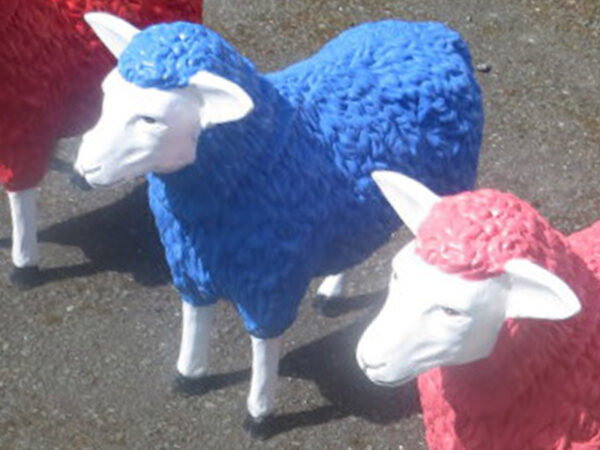Grosse Dekofigur Schaf in verschiedenen Farben, 60 cm hoch 2