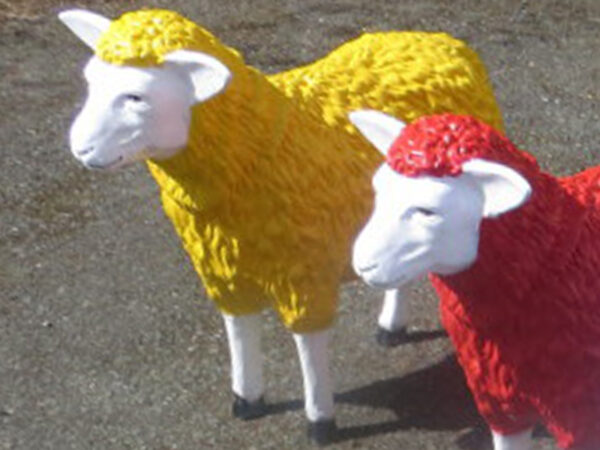 Grosse Dekofigur Schaf in verschiedenen Farben, 60 cm hoch 3