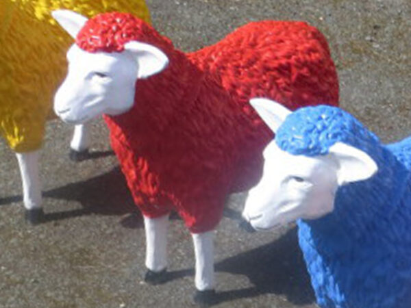 Grosse Dekofigur Schaf in verschiedenen Farben, 60 cm hoch 6