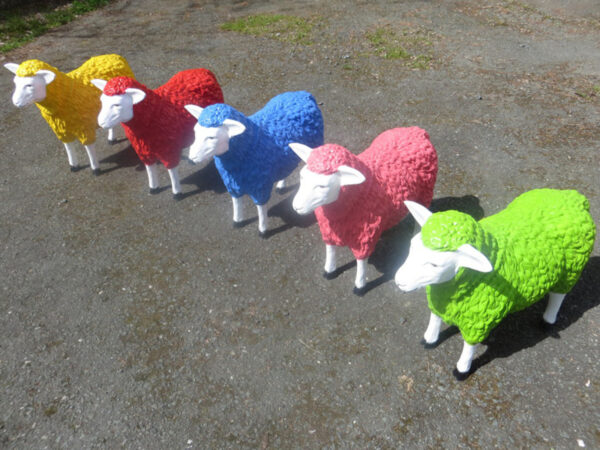 Grosse Dekofigur Schaf in verschiedenen Farben, 60 cm hoch