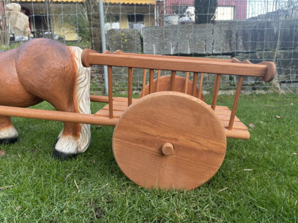 Gartenfigur Pferd mit Wagen, 130 cm lang 5