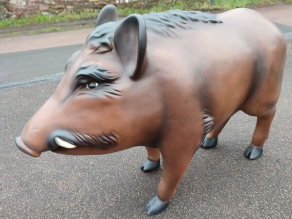 Grosse Eberfigur für den Garten, 125 cm lang 2