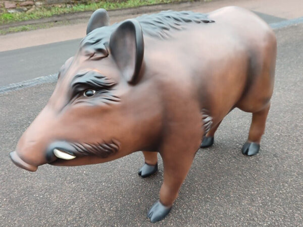 Grosse Eberfigur für den Garten, 125 cm lang 3