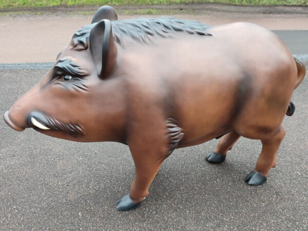 Grosse Eberfigur für den Garten, 125 cm lang 4