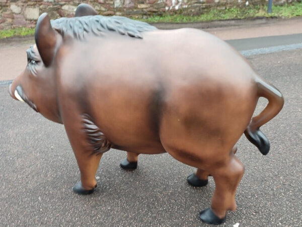 Grosse Eberfigur für den Garten, 125 cm lang 5