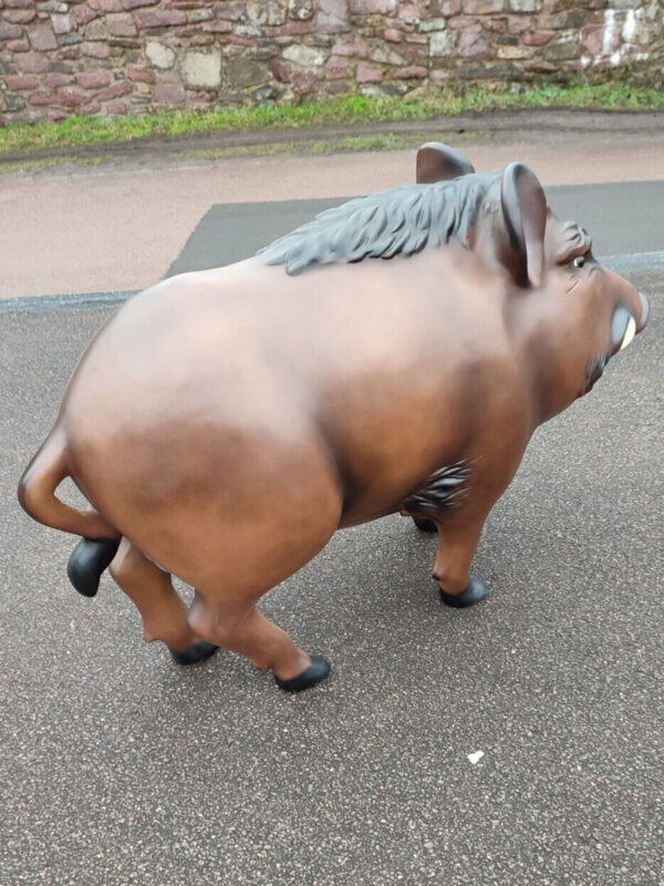 Grosse Eberfigur für den Garten, 125 cm lang 7