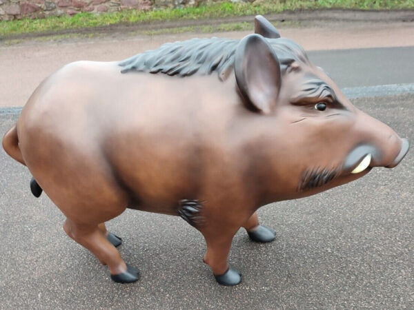 Grosse Eberfigur für den Garten, 125 cm lang 8