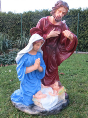 Krippenfiguren Krippenbild Maria, Josef, Jesus, 80 cm hoch