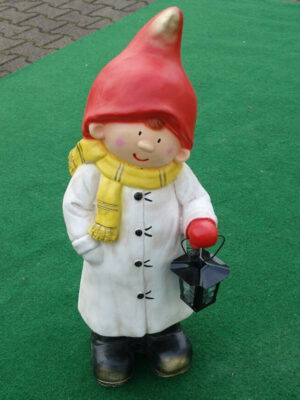 Weihnachtsdeko Dänischer Junge mit Laterne beleuchtet, 68cm