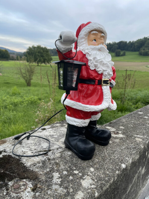 Weihnachtsmann beleuchtet für draussen, 230V Laterne, 50 cm hoch 3