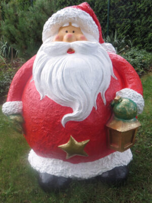 Dicker outdoor Weihnachtsmann, 80 cm hoch