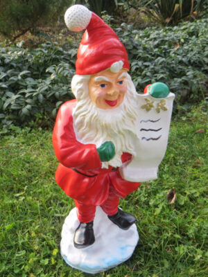 Nikolaus Gartenfigur mit Liste, 40 cm hoch