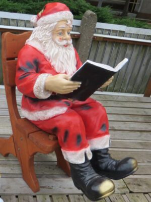 Sitzender Weihnachtsmann für draussen, 95 cm hoch